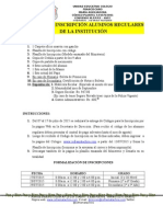 Proceso de Inscripción Alumnos Regulares