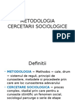 Cap 1. Metodologia Cercetarii Socologice