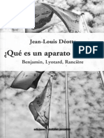 Deotte Jean Louis Que Es Un Aparato Estetico