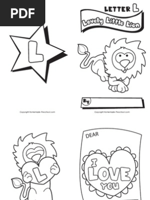 Printable Alphabet Book Lovely Little Lion