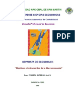 Objetivos e Instrumentos de La Macroeconomia