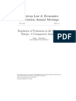 GAROUPA, Nuno. Regulation of Professions in The US and Europe.