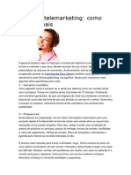 Dicas de Telemarketing