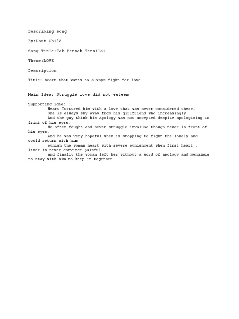 Describing Song Describing Song Describing Song | PDF
