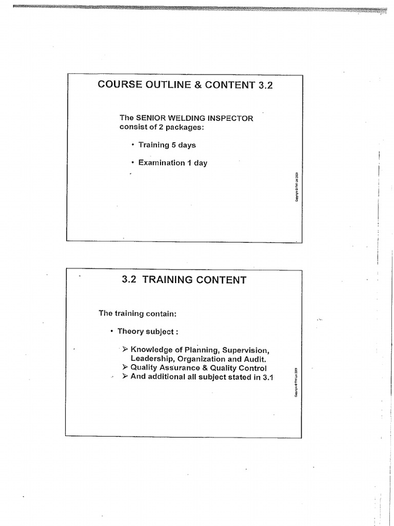 Cswip 3 2 Senior Welding Inspector Level Iii Pdf