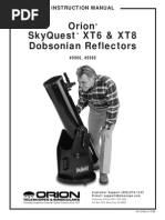 Orion Skyquest Xt6 & Xt8 Dobsonian Reflectors: Instruction Manual