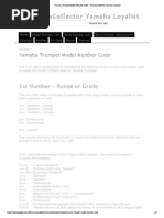 Yamaha Trumpet Model Number Code - YamahaCollector Yamaha Loyalist