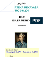 Matemateka Rekayasa MO 091204: DE-2 Euler Method