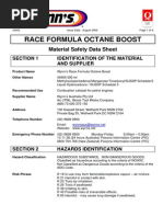 Race Formula Octane Boost 43905 MSDS