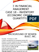 Case in Financial Management-Case 18, Bowen Built