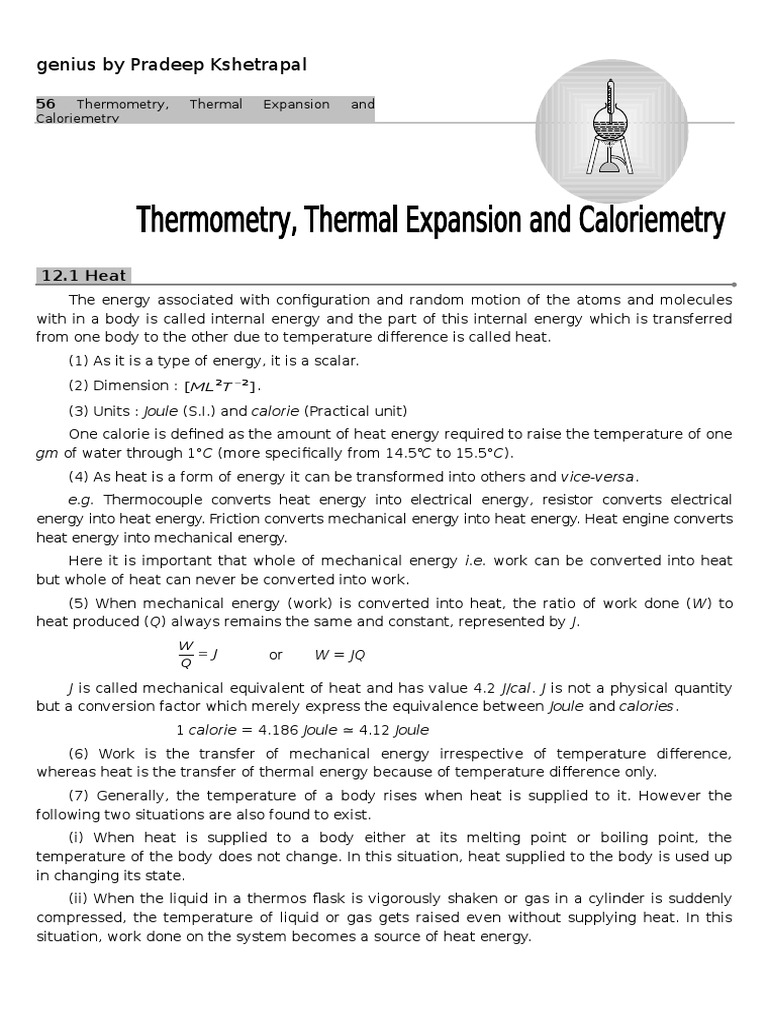 01 Thermal Expansion Theory1 | PDF | Science & Mathematics