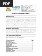 Information Security Policy Final Goerge Washington Unversity