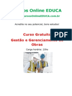 Curso Gestao e Gerenciamento de Obras