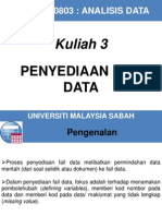 Statistik: Penyediaan Fail Data