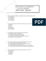 Soal Ujian Sejarah UGM 2010