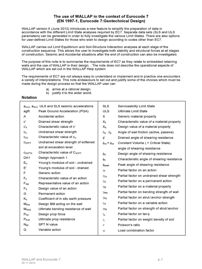 WALLAP Software for Eurocode 7 Design | PDF | Structural Load ...