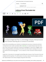 How Pixar Solves Problems From The Inside Out - TechCrunch