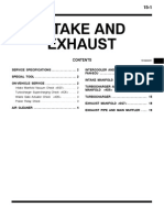 Mitsubishi Pajero Workshop Manual 15 - Intake and Exhaust