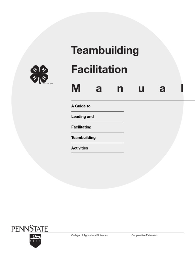 Teambuilding Facilitation Manual Games Team Building Facilitator