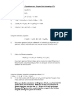 Practice Stoichiometry Key