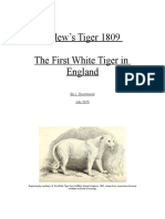 Pellew's Tiger 1809 - The First White Tiger in England