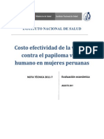 Nota Técnica-7_Costo Efectividad de La Vacuna Contra El Papiloma Virus Humano