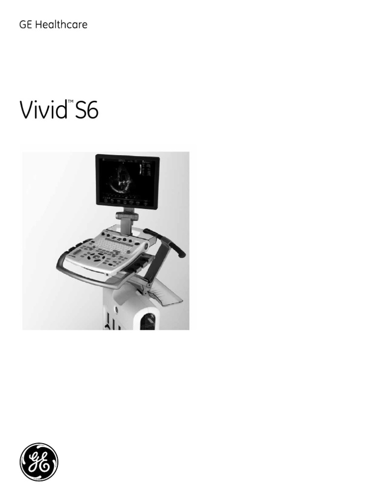 GE Vivid S6 Datasheet PDF Medical Ultrasound Usb