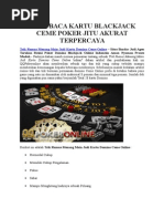 Download Cara Baca Kartu Blackjack Ceme Poker Jitu Akurat Terpercaya by Garin Kosasih SN270404207 doc pdf