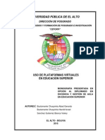 Uso de Plataformas Virtuales en Educación Superior PDF