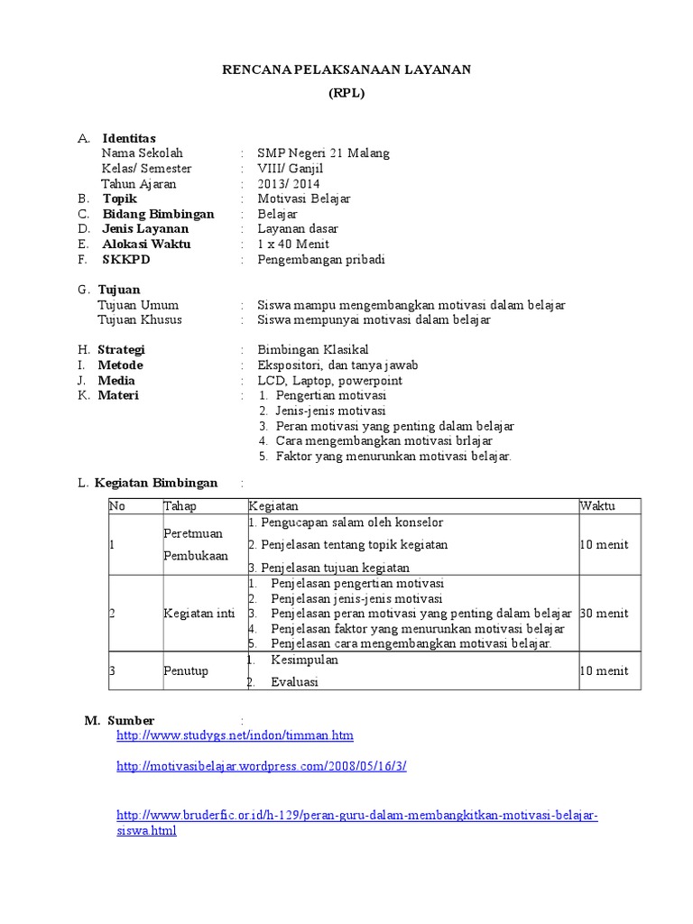 RPL Motivasi Belajar (VIII)