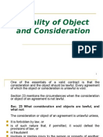 Legality of Object and Consideration