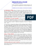 Objecione Bíblicas Sobre La Ordenación de La Mujer Al Ministerio Pastoral