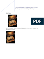 Representar El Desarrollo de La Tecnología Desde El Cómputo Pre-Internet