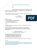 Formula Para Cc3a1lculo de La Muestra Poblaciones Finitas Var Categorica