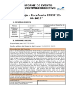 Informe de Evento Preventivo/Correctivo "Portoviejo - Rocafuerte E0537 12-04-2015"