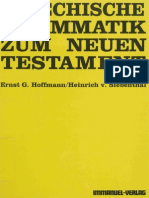 Ernst G. Hoffmann, Griechische Grammatik Zum Neuen Testament