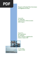 Download Report on FDI Bangladesh by yesTanvir SN27044050 doc pdf