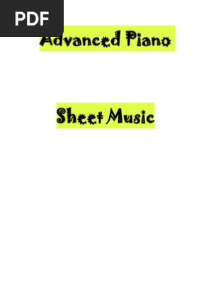 Advanced Piano Sheet Music