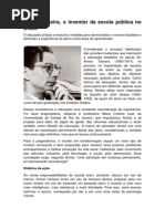 Anísio Teixeira. O Inventor Da Escola Pública