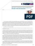 Formation of Construction Contracts in The Construction Industry - The Procedures, Types and Problems PDF