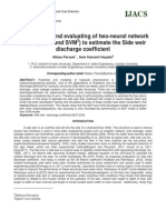 Sideweir Discharge Coefficient Evaluation PDF