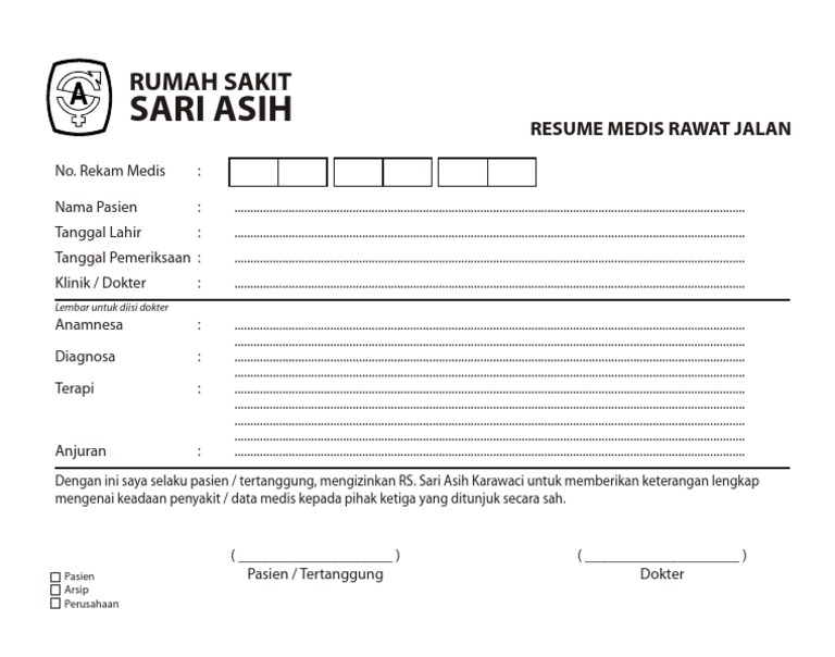 Resume MEdis Rawat Jalan Resume MEdis Rawat Jalan