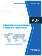 International Journal of Research in Management & Social Science Volume 3, Issue 3 (I) July - September 2015 ISSN