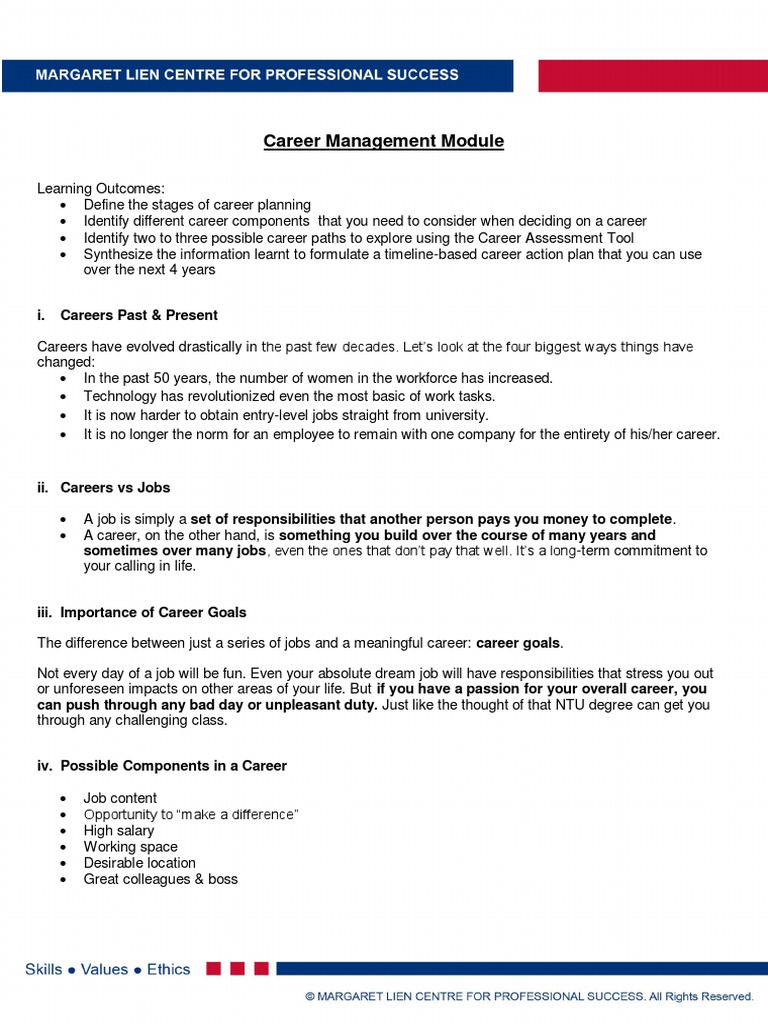 Career Management Strategies for Students | PDF | Internship | Job Hunting