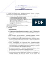 Concepto e Importancia de La Calidad de Prescripcion-Dispensacion.