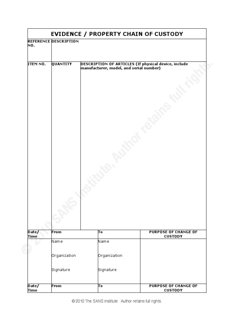 Chain of Custody PDF