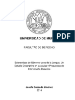 Estereotipos de Género y Usos de La Lengua