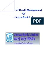 Analysis of Credit Management of Janata Bank