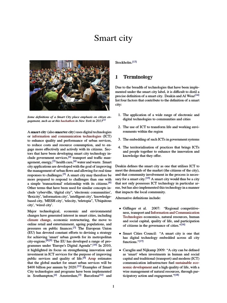 Defining Smart Cities and Their Impact | PDF | Computing | Computing ...