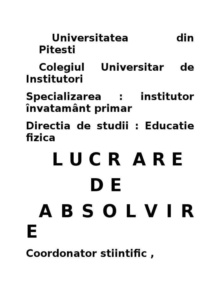 Model Lucrare Licenta | PDF